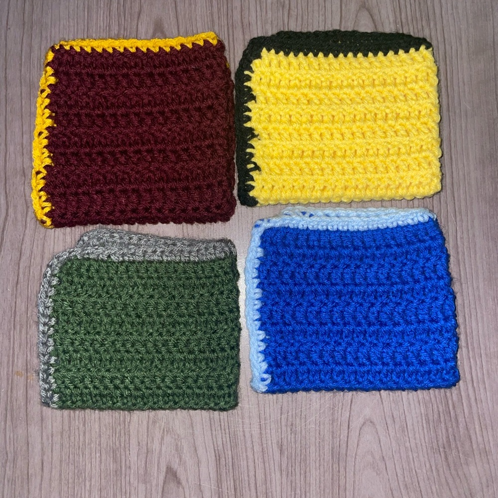 Hand Crafted Crochet Harry Potter Theme Dish Cloths 100% Acrylic